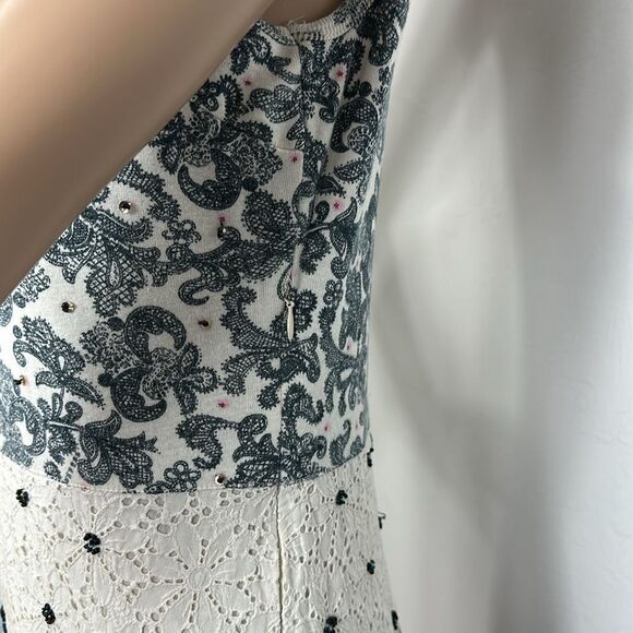 I Am Alberto Makali Vintage Sleeveless Beaded Floral Paisley Maxi Dress Size 8 - Picture 3 of 8